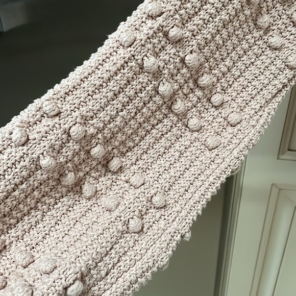 Madewell, size small, all cotton sweater with decorative sleeves, pink color - Picture 3 of 5
